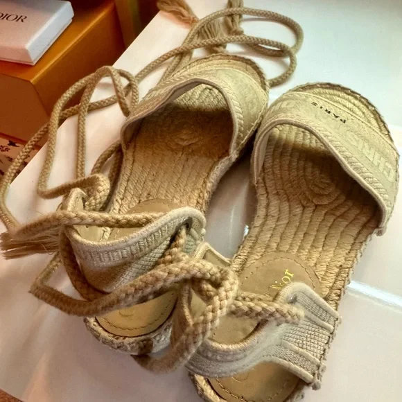 ✨ Authentic Christian Dior Espadrille Sandals ✨ - Picture 3 of 5